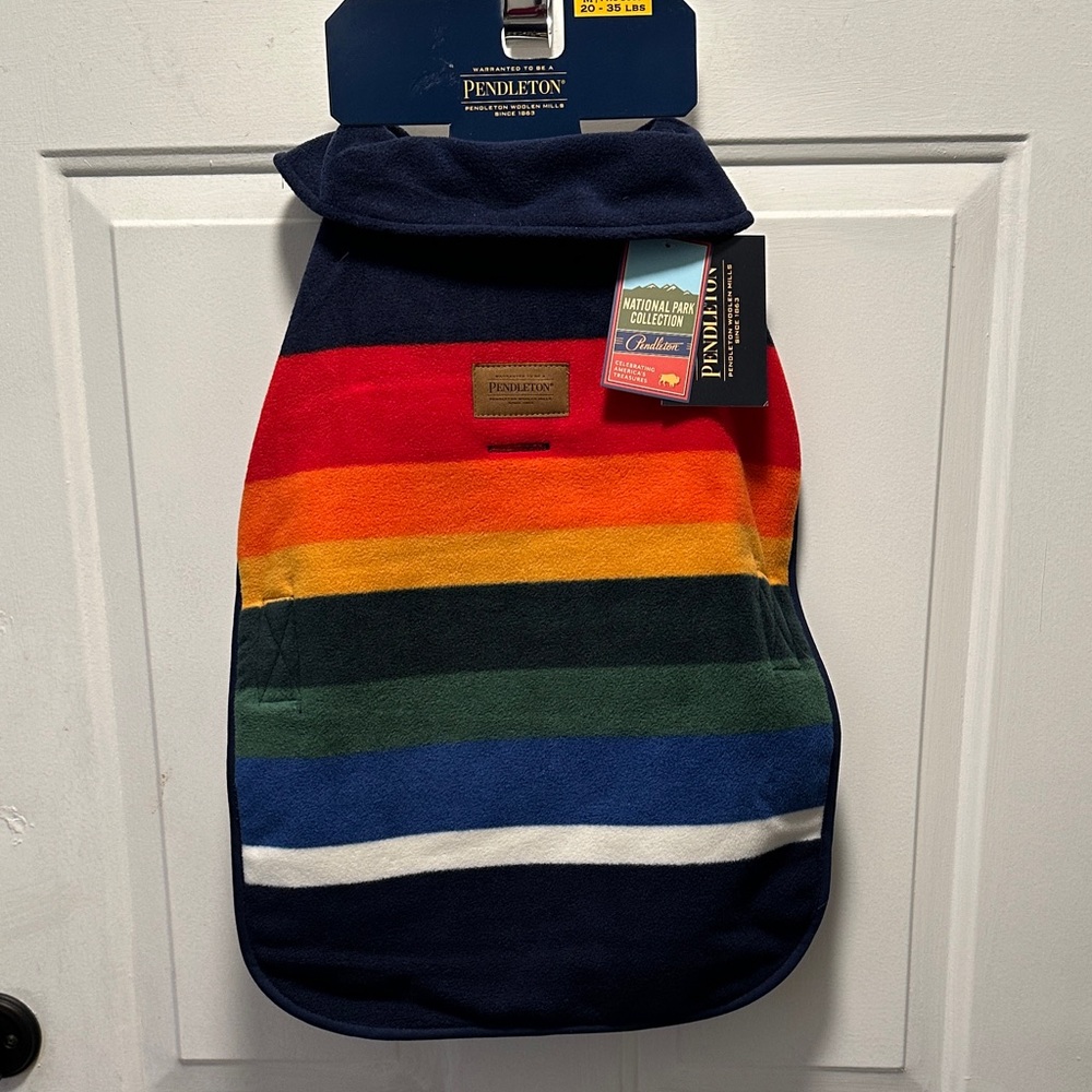 Pendleton Rainbow Striped Dog Coat